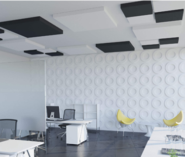 Akustiske loft-s&aelig;t Square