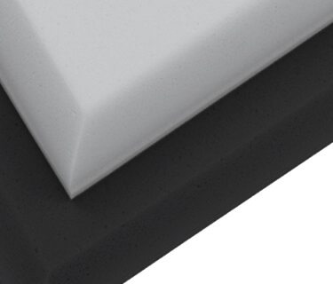 Stablede lydabsorbere med afrundede kanter og brandsikringsklasse DIN 4102 B1 / C-s2, d0 i henhold til DIN EN 13501