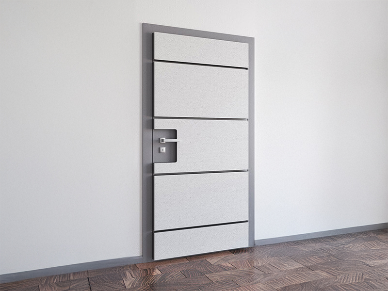 Dørsiden udvendigt/uden for dørkarmen - Dørhåndtag til venstre