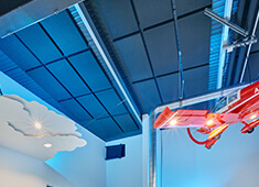 Lydisolering til loftet - akustiklofter og loftsabsorbenter