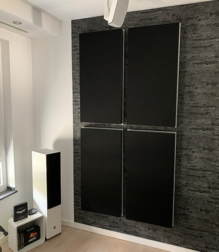 Acoustic optimisation with FELT in suspended cassettes