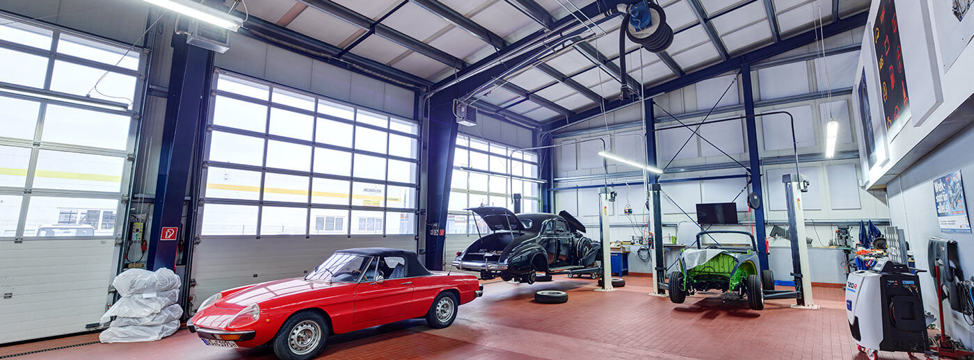 FLEX Industry soundproofing panels on the ceiling of a workshop